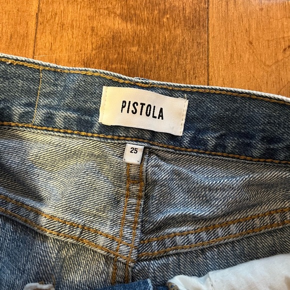 PISTOLA LIGHTWASH BLUE JEAN SHORTS - Picture 2 of 3
